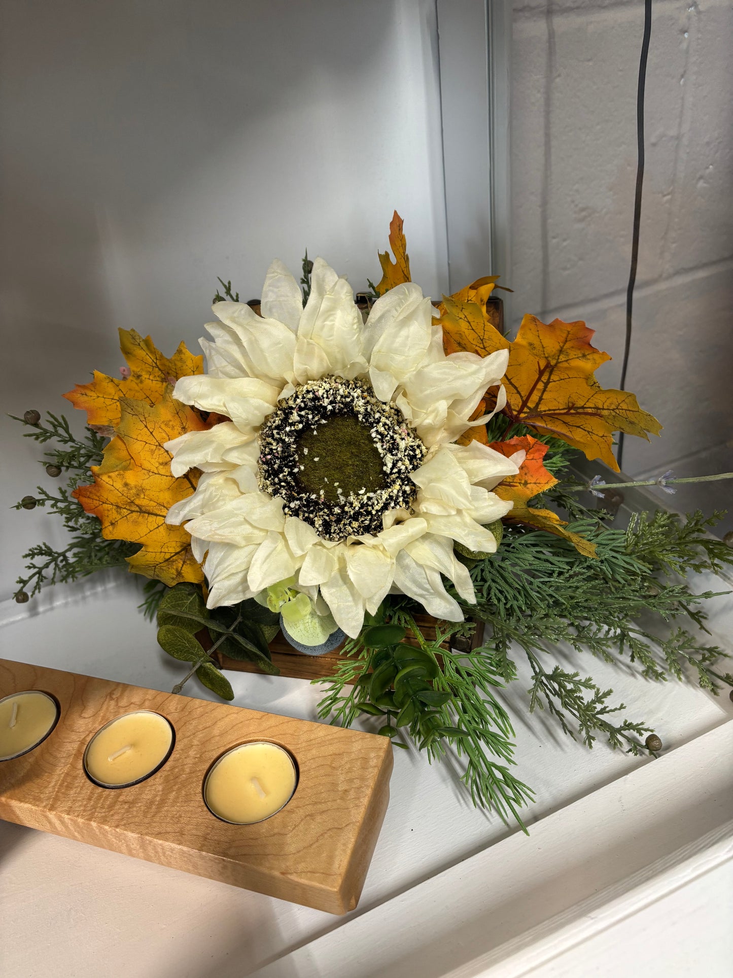 Large chest small chest of fall flowers