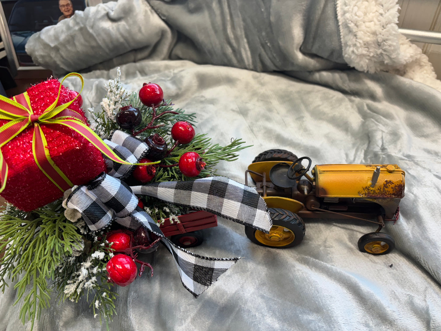 Farm tractor with wagon