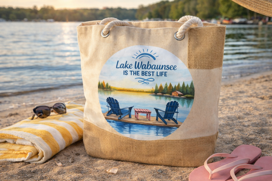 Lake wabaunsee beach Bags
