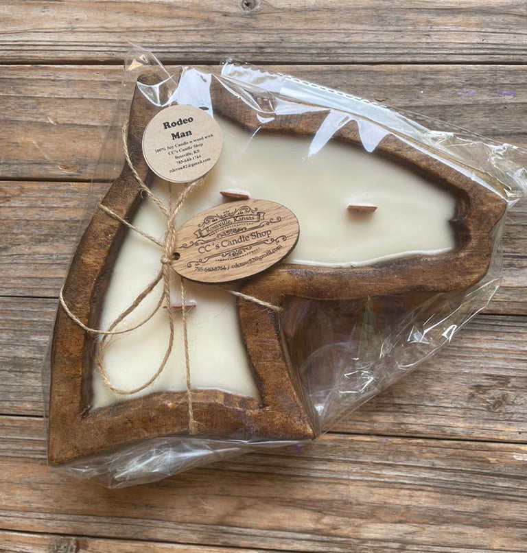 Country Charm Wooden Dough Bowl Candles – Hand-Poured Soy with Wooden Wicks
