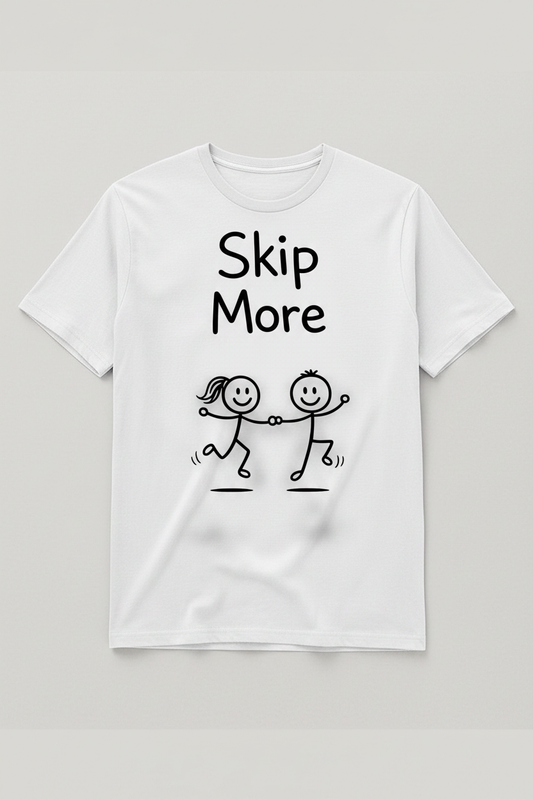 Skip More White Shirt Mockup